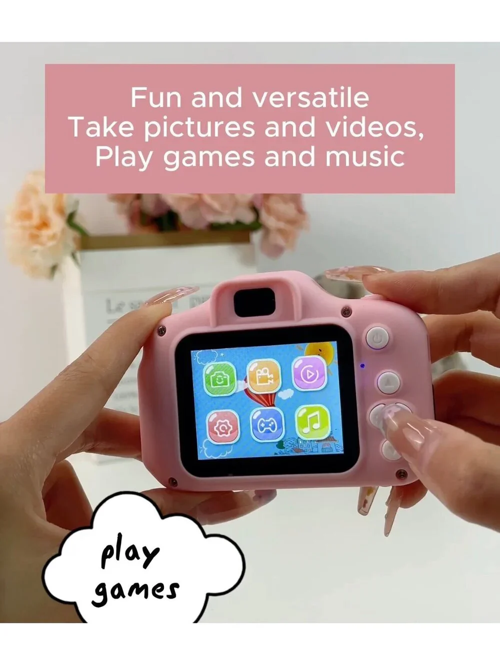New - ABS portable Mini Canera - 2” Screen - Multi Use Camera - Pink
